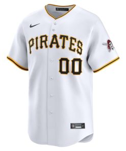Alternative view of Pittsburgh Pirates Nike Home Limited Custom Jersey - White