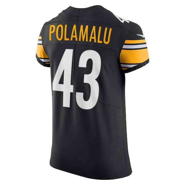 Troy Polamalu Pittsburgh Steelers Nike Retired Player Elite Jersey - Black - Image 2