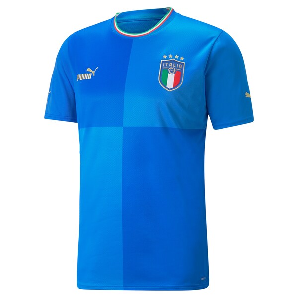 Italy National Team Puma 2022/23 Home Replica Blank Jersey - Blue - Image 2
