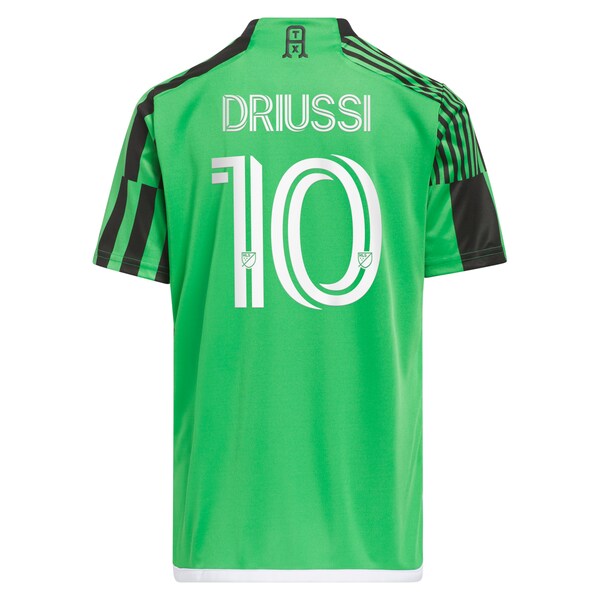 Sebasti¨¢n Driussi Austin FC adidas Youth 2024 Las Voces Kit Replica Jersey - Green - Image 3