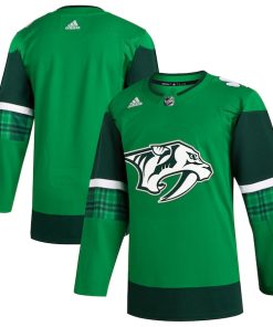 Nashville Predators adidas 2023 St. Patrick's Day Primegreen Authentic Jersey - Kelly Green