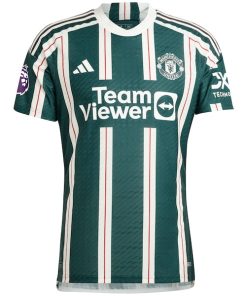 Alternative view of Manchester United adidas 2023/24 Away Authentic Jersey - Green