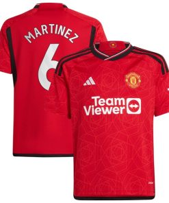Lisandro Mart¨ªnez Manchester United adidas Youth 2023/24 Home Replica Player Jersey - Red