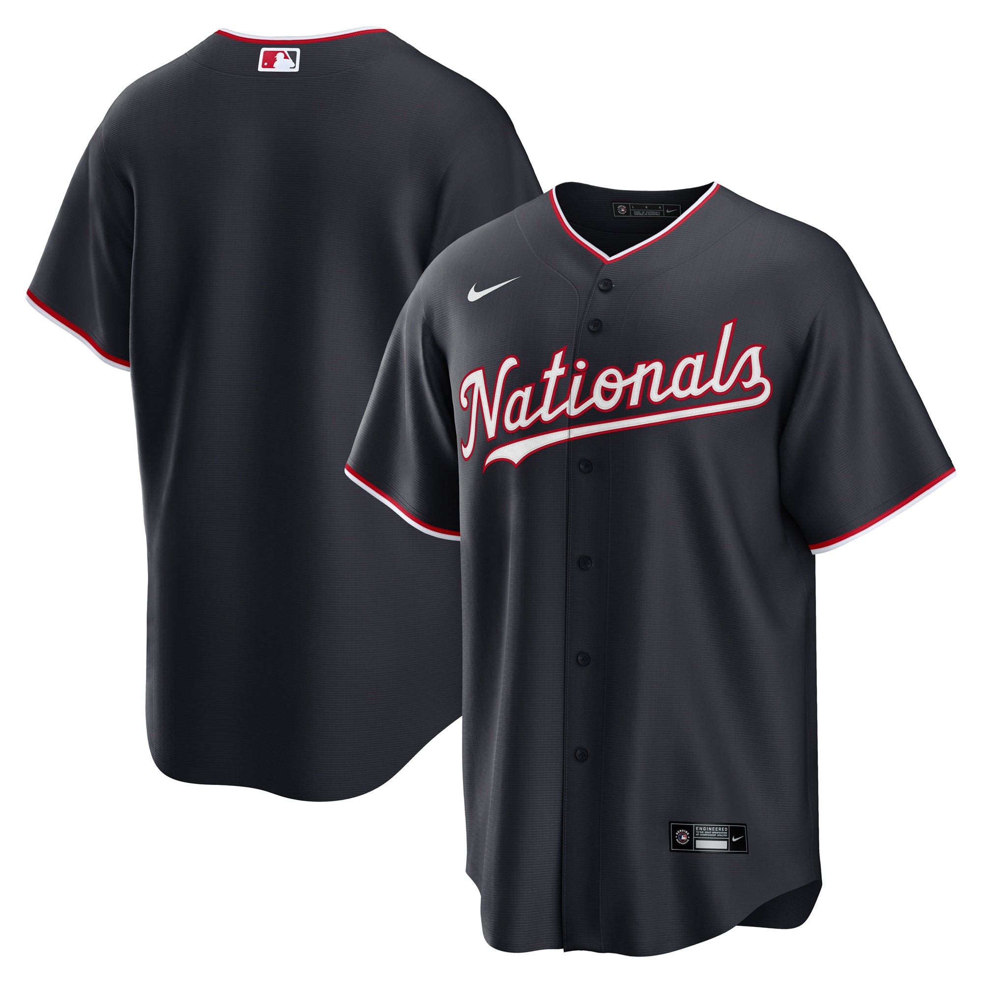 Washington Nationals Nike Home Replica Jersey - White/Navy - Image 5