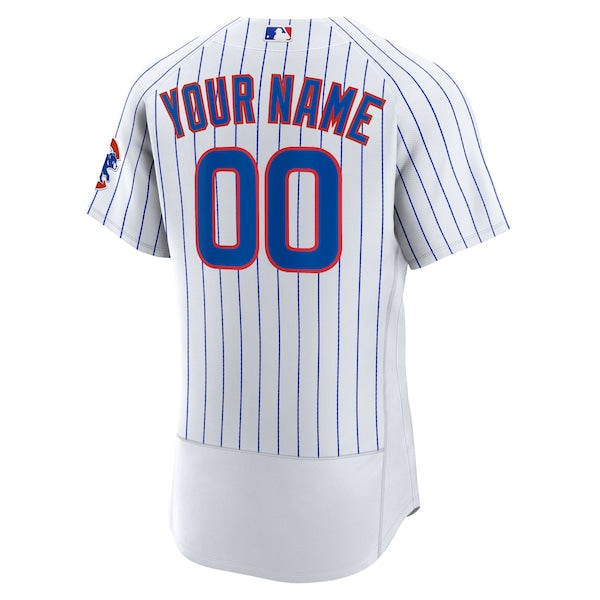 Chicago Cubs Nike Home Authentic Custom Jersey - White - Image 3