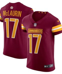 Alternative view of Terry McLaurin Washington Commanders Nike Vapor Elite Jersey - Burgundy/Black/White