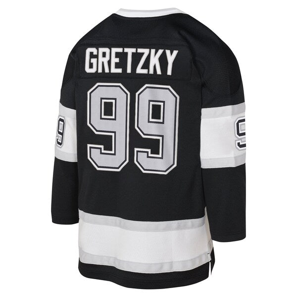 Wayne Gretzky Los Angeles Kings Youth 1992 Blue Line Player Jersey - Black - Image 3