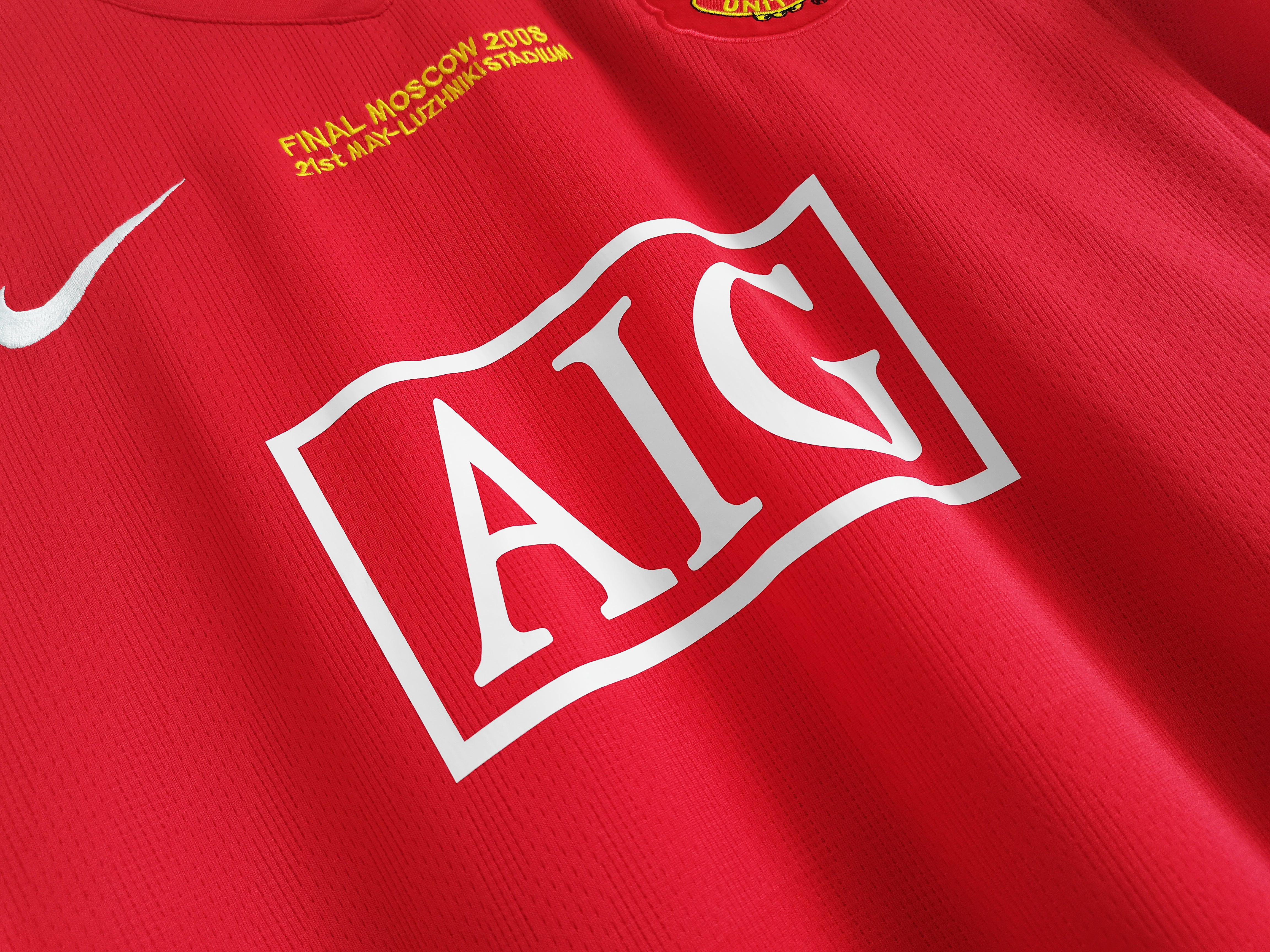 Manchester United Long Sleeve 2007-08 Home Champions Vintage Jersey - Image 4