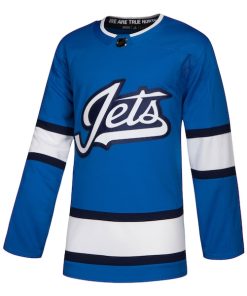 Alternative view of Winnipeg Jets adidas Alternate Authentic Jersey - Blue