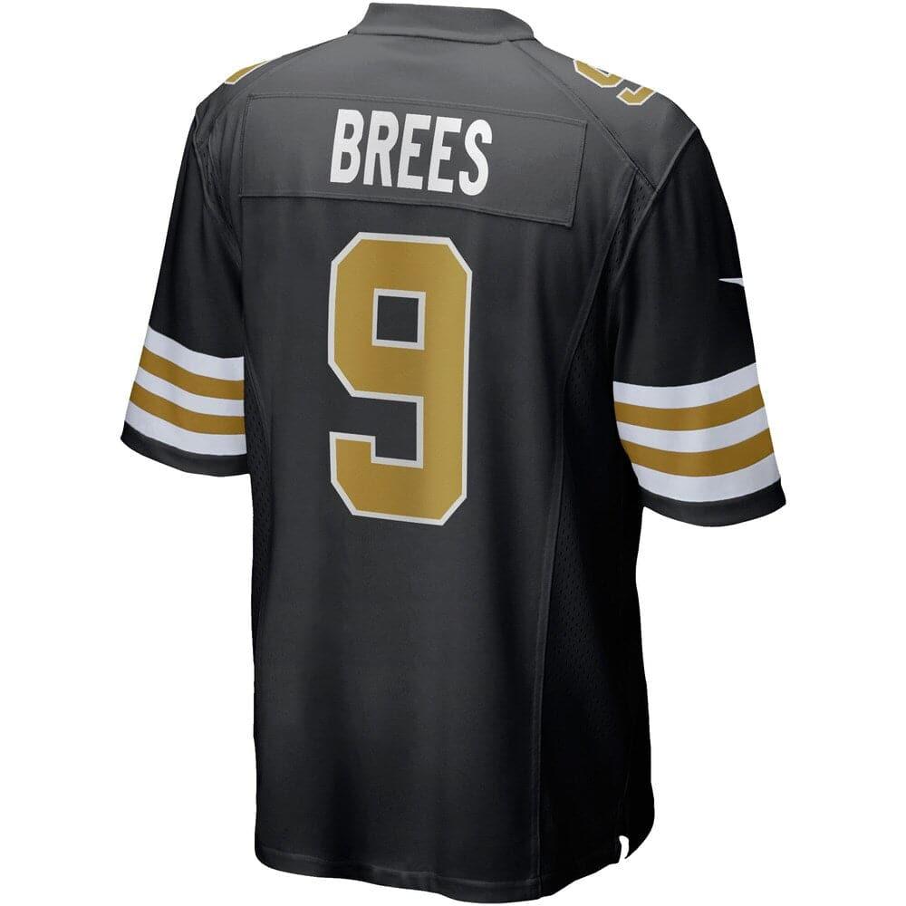 Men's New Orleans Saints Drew Brees Nike Black Alternate Game Jersey - Image 3