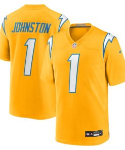 Quentin Johnston Los Angeles Chargers Nike Alternate Charger Power Game Player Jersey - Gold/Powder Blue/Navy