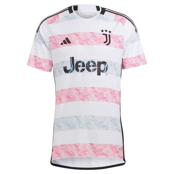 Timothy Weah Juventus adidas 2023/24 Away Authentic Jersey - White/Black - Image 3