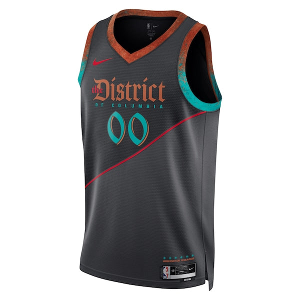 Washington Wizards Nike Unisex 2023/24 Custom Swingman Jersey - Black - City Edition - Image 2