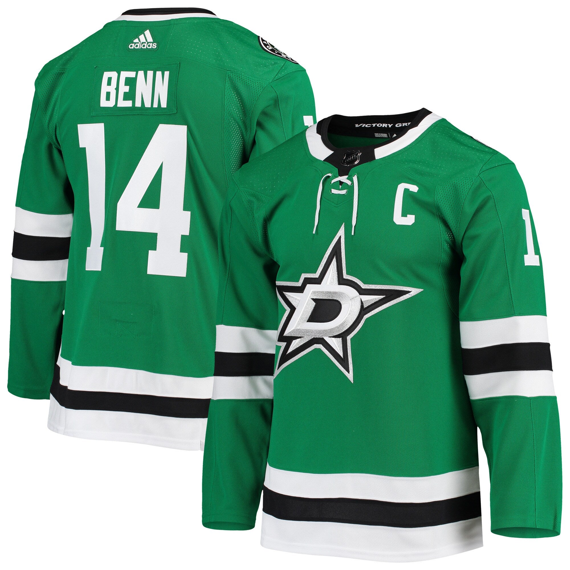 Jamie Benn Dallas Stars adidas Alternate Primegreen Authentic Player Jersey - Black/Kelly Green - Image 5