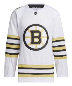 Alternative view of Boston Bruins adidas Away Primegreen Authentic Jersey - White