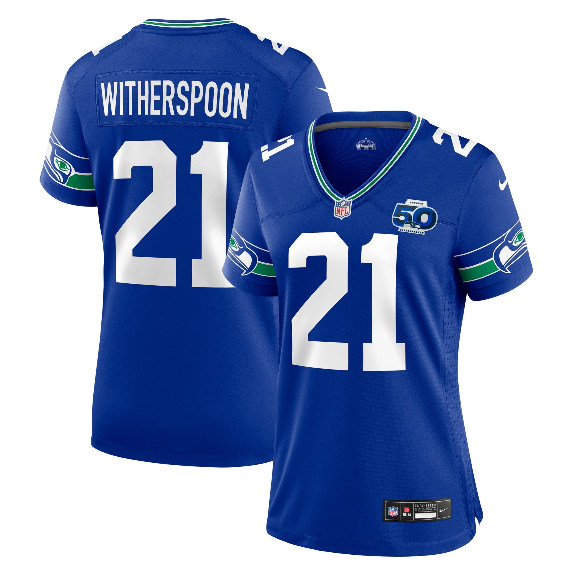 Devon Witherspoon Seattle Seahawks Nike Women's Team 50th Season Game Jersey - College Navy/Royal - Image 6