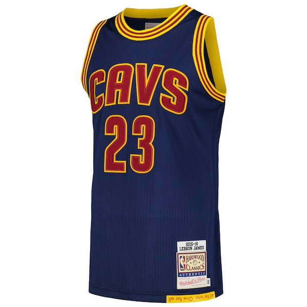 LeBron James Cleveland Cavaliers 2015/16 Hardwood Classics Authentic Jersey - Navy - Image 2
