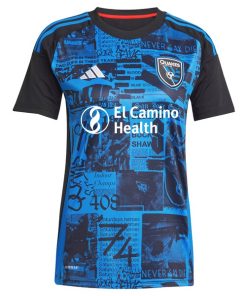 Alternative view of Cristian Arango San Jose Earthquakes adidas Women's 2025 Headliner Replica Player Jersey - Black
