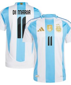 Angel Di Maria Argentina National Team adidas 2024 Home Authentic Jersey - White
