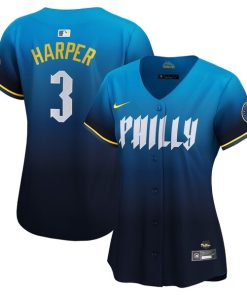 Bryce Harper Philadelphia Phillies Nike Women's City Connect Limited Jersey - Blue