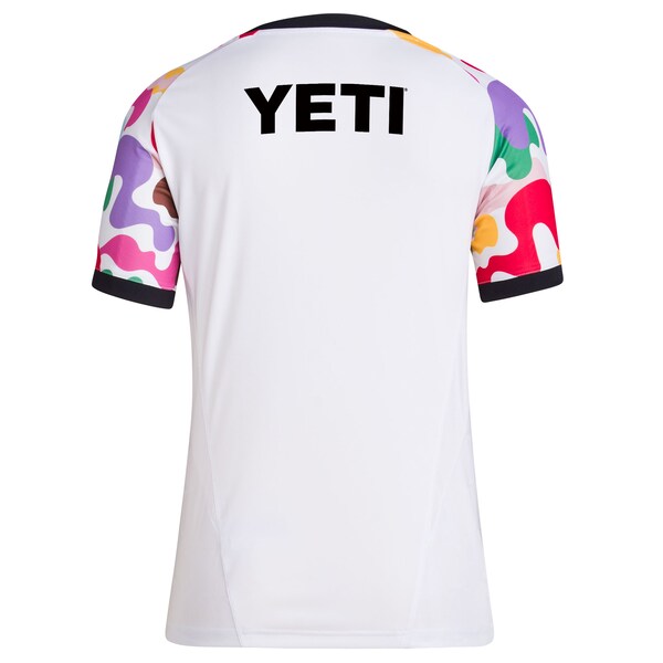 Austin FC adidas Women's 2024 Pride Pre-Match Top - White - Image 3
