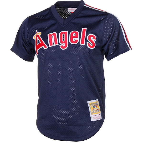 Reggie Jackson California Angels Cooperstown Mesh Batting Practice Jersey - Navy - Image 3