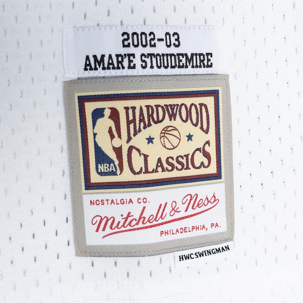 Amar'e Stoudemire Phoenix Suns 2001/02 Hardwood Classics Swingman Jersey - White/Purple - Image 6