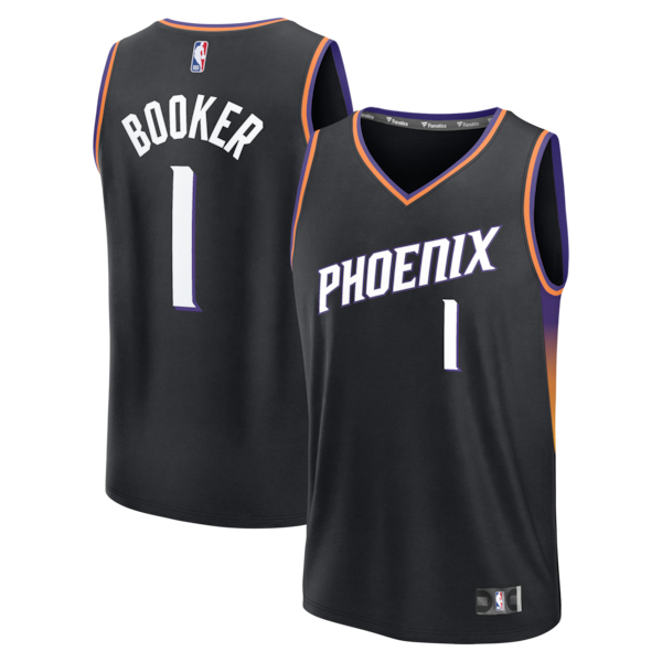 Devin Booker Phoenix Suns Youth Fast Break Jersey - Statement Edition - Black