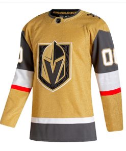 Alternative view of Vegas Golden Knights adidas Home Authentic Custom Jersey - Gold