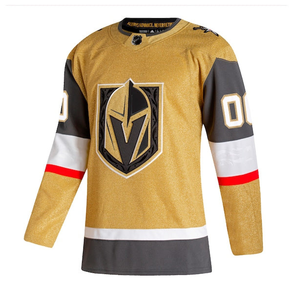 Vegas Golden Knights adidas Home Authentic Custom Jersey - Gold - Image 2
