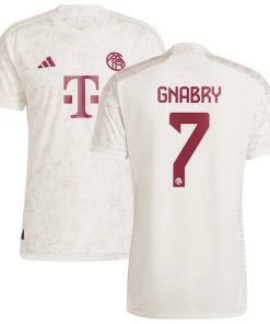 Serge Gnabry Bayern Munich adidas 2023/24 Third Authentic Jersey - White