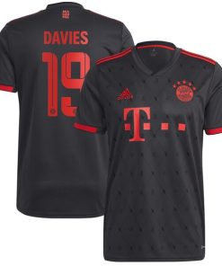 Alphonso Davies Bayern Munich adidas 2022/23 Third Replica Player Jersey - Charcoal