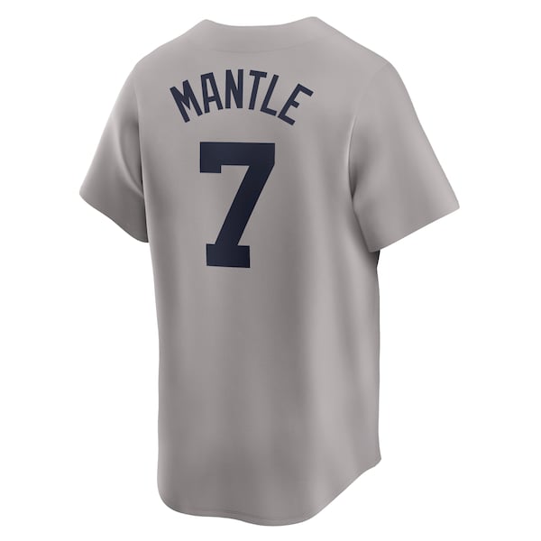 Mickey Mantle New York Yankees Nike Throwback Cooperstown Collection Limited Jersey - Gray - Image 3