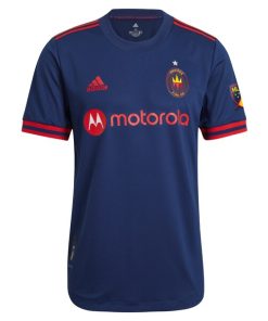 Alternative view of Francisco Calvo Chicago Fire adidas 2021 Primary Authentic Player Jersey - Navy