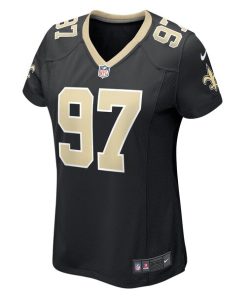 Alternative view of Malcolm Roach New Orleans Saints Nike Women's Team Game Jersey - Black