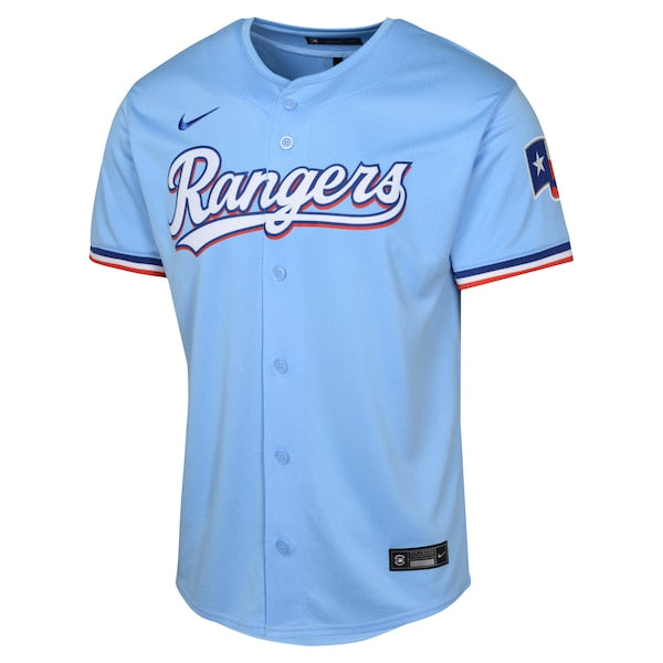 Texas Rangers Nike Youth Alternate Limited Jersey - Light Blue - Image 2