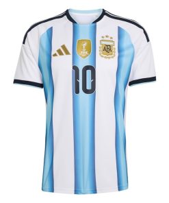 Alternative view of Lionel Messi Argentina National Team adidas FIFA x World Cup 2022 Winners Home Replica Jersey - White