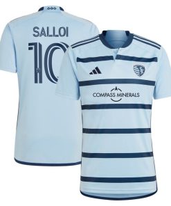 Daniel Salloi Sporting Kansas City adidas 2024 Hoops 4.0 Replica Player Jersey?¨C Light Blue