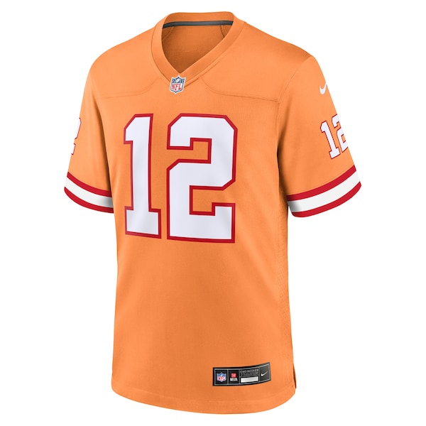Tom Brady Tampa Bay Buccaneers Nike Throwback Game Jersey - Orange - Image 2