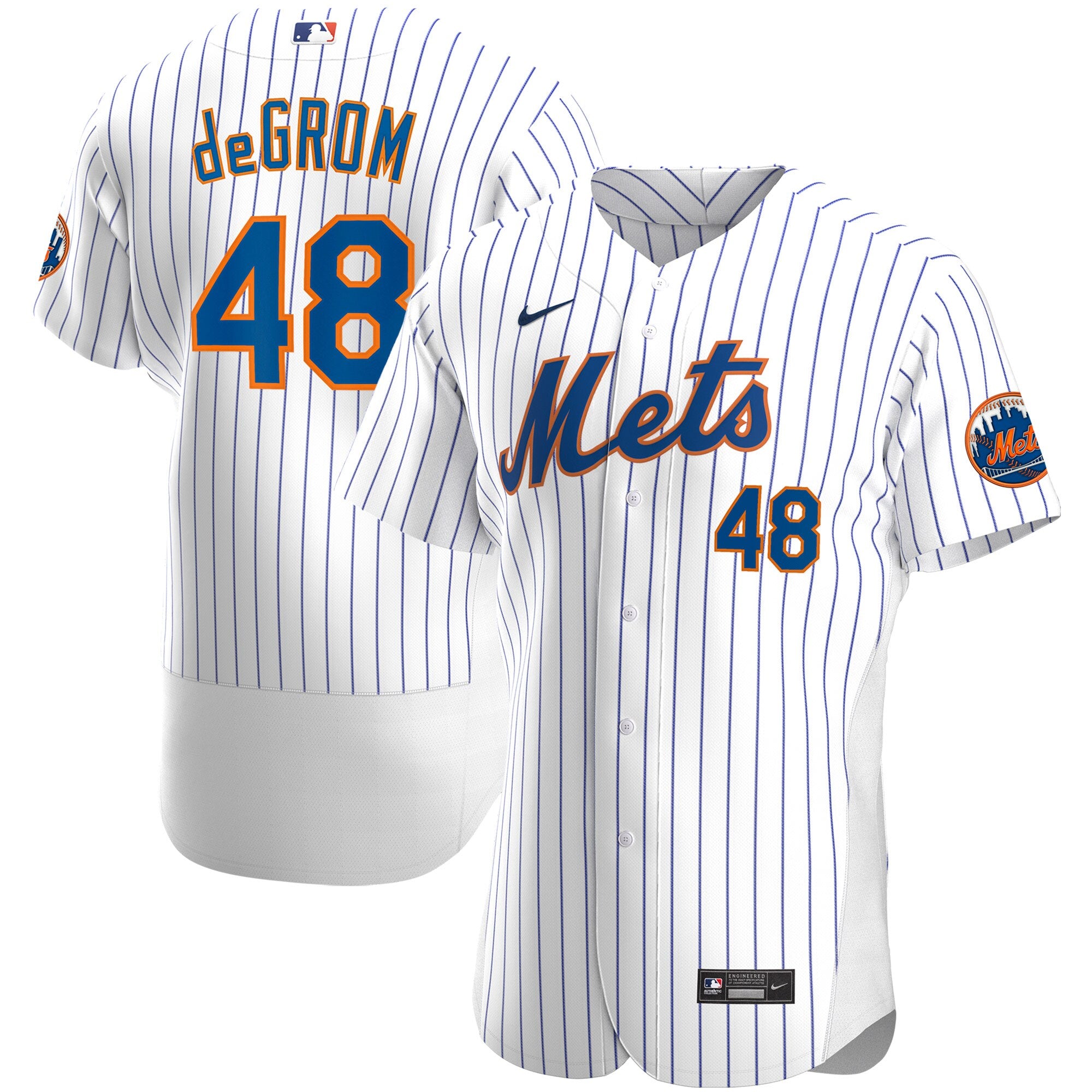 Jacob deGrom New York Mets Nike Alternate Authentic Player Jersey - Royal/White - Image 5