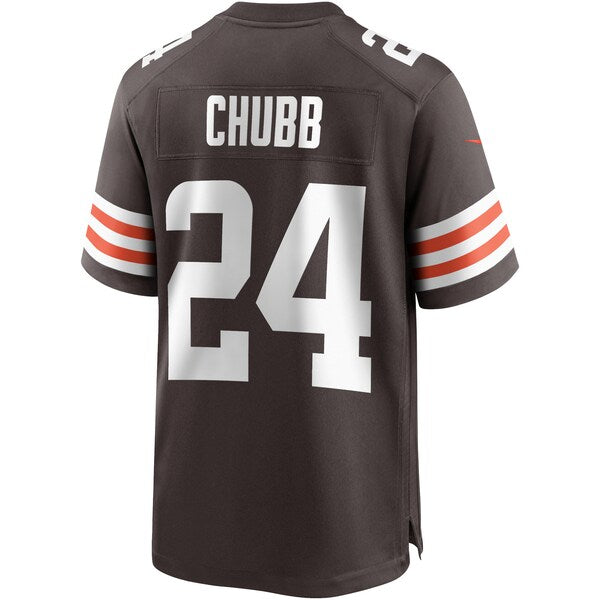 Nick Chubb Cleveland Browns Nike Game Player Jersey - Brown/White - Image 4