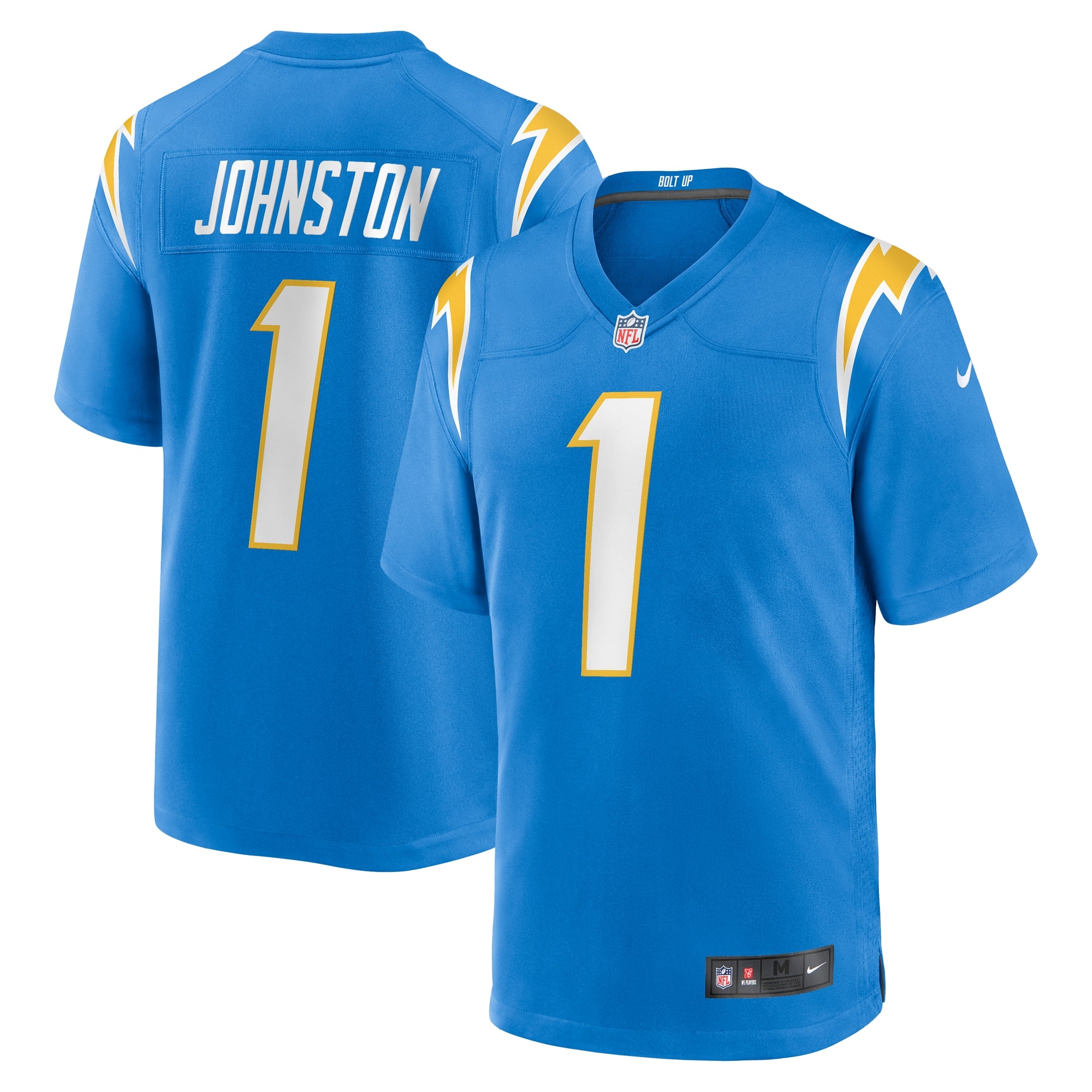Quentin Johnston Los Angeles Chargers Nike Alternate Super Chargers Game Player Jersey - Navy/Powder Blue/Gold - Image 5