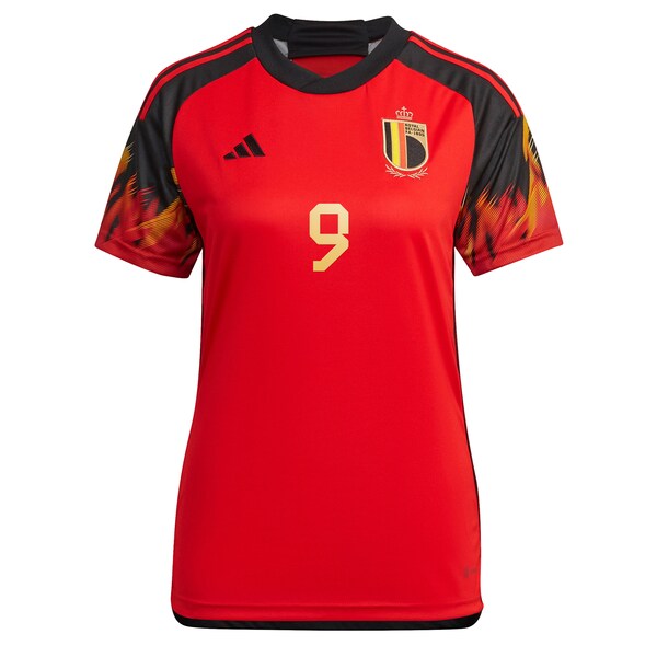 Romelu Lukaku Belgium National Team adidas Women's 2022/23 Home Replica Jersey - Red - Image 2