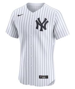Alternative view of New York Yankees Nike Home Elite Custom Number Jersey - White