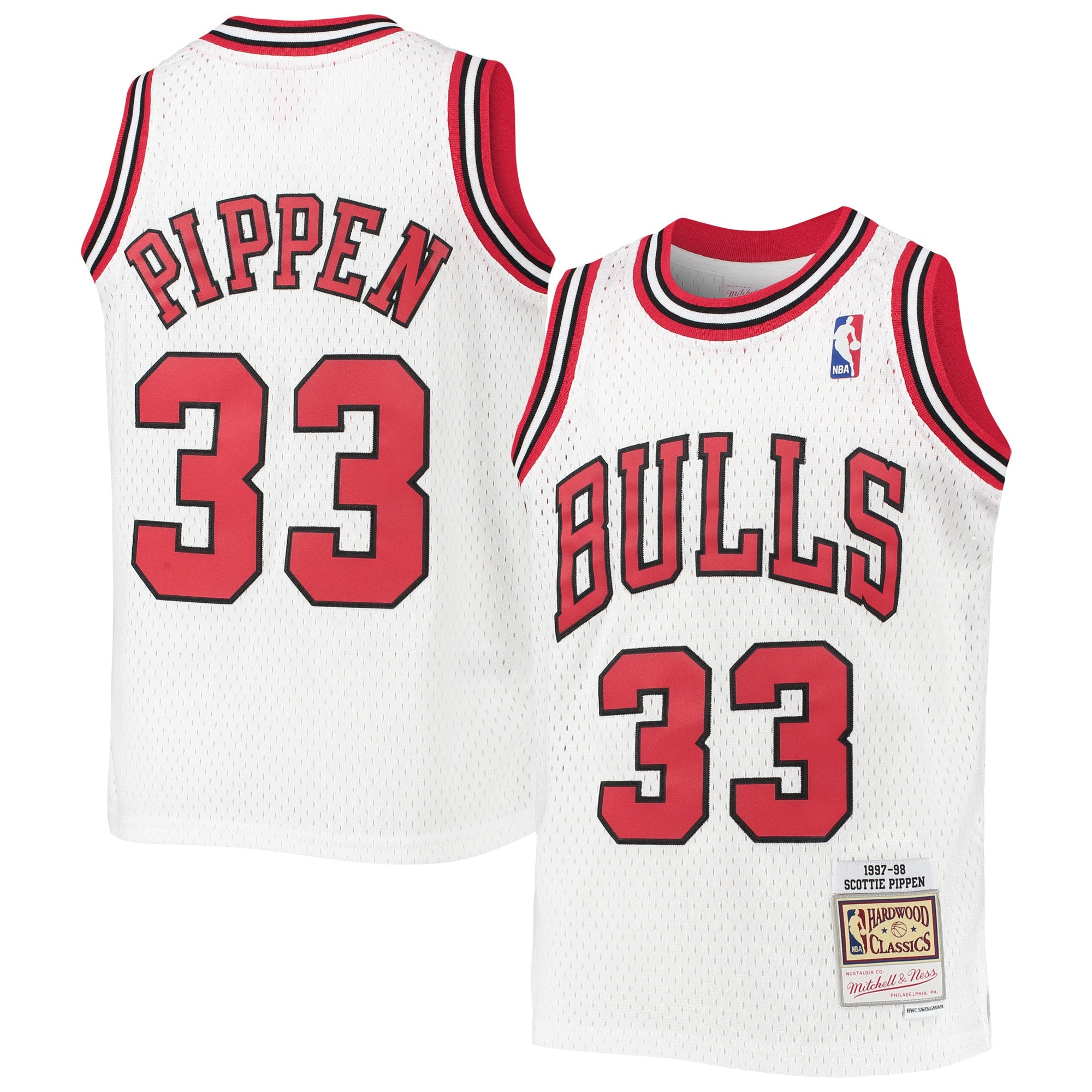 Scottie Pippen Chicago Bulls Youth 1997-98 Hardwood Classics Swingman Jersey - Red/White/Black - Image 9