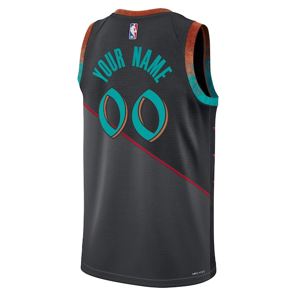 Washington Wizards Nike Unisex 2023/24 Custom Swingman Jersey - Black - City Edition - Image 4