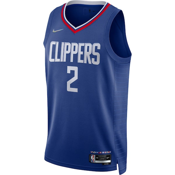 Kawhi Leonard LA Clippers Nike 2021/22 Diamond Swingman Jersey - Icon Edition - Royal - Image 2