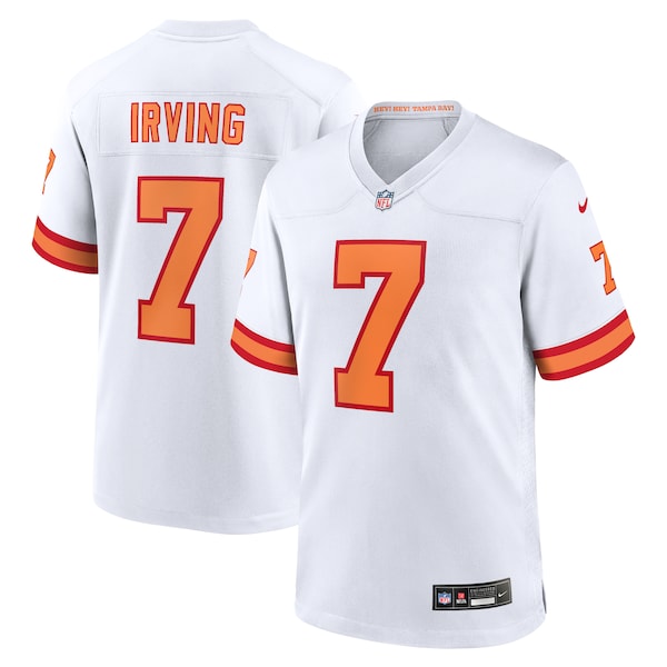 Bucky Irving '76 Tampa Bay Buccaneers Nike Game Jersey - White/Red/Orange - Image 2