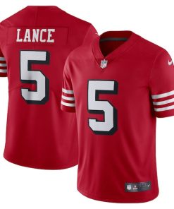 Trey Lance San Francisco 49ers Nike Alternate Vapor Limited Jersey - Scarlet/Scarlet/White