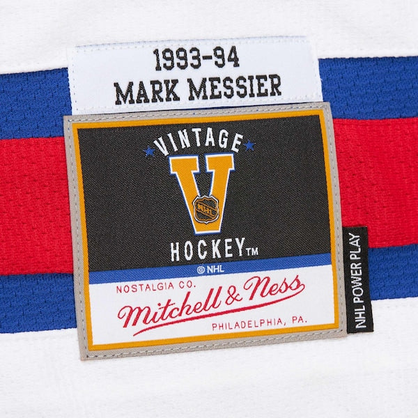 Mark Messier New York Rangers 1993-94 Power Play Jersey - Royal/White - Image 7